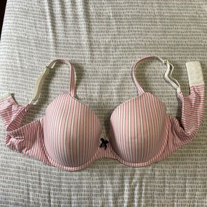 Victoria Secret Body by Victoria Lined Perfect Coverage 38C pink/black/white